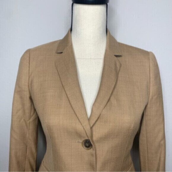J. Crew Tan Wool Single Breasted Blazer - Picture 5 of 13